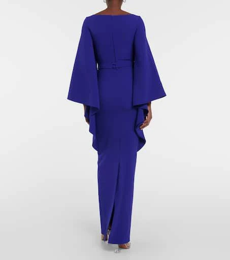 Safiyaa Boat N Flared belted maxi dress 3