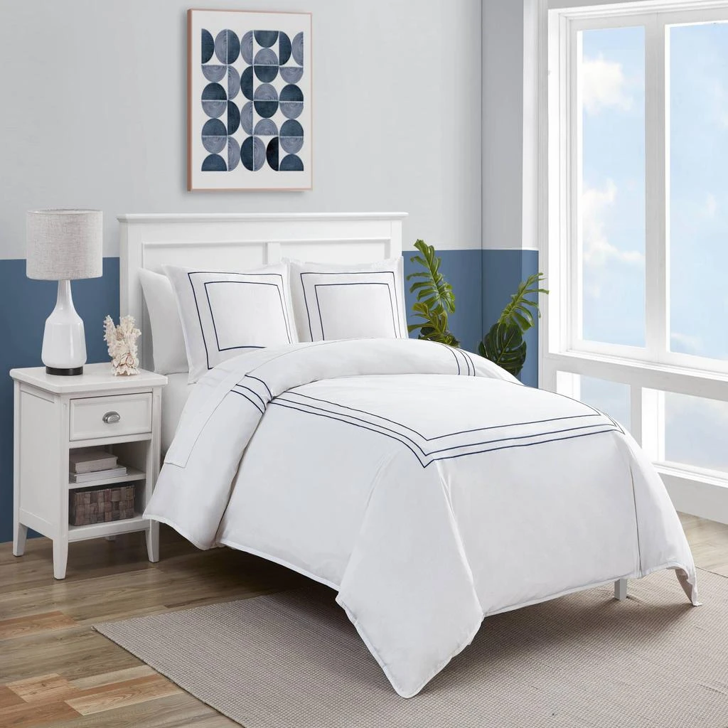 Nautica Alden Solid Full/Queen Duvet Cover Set 1