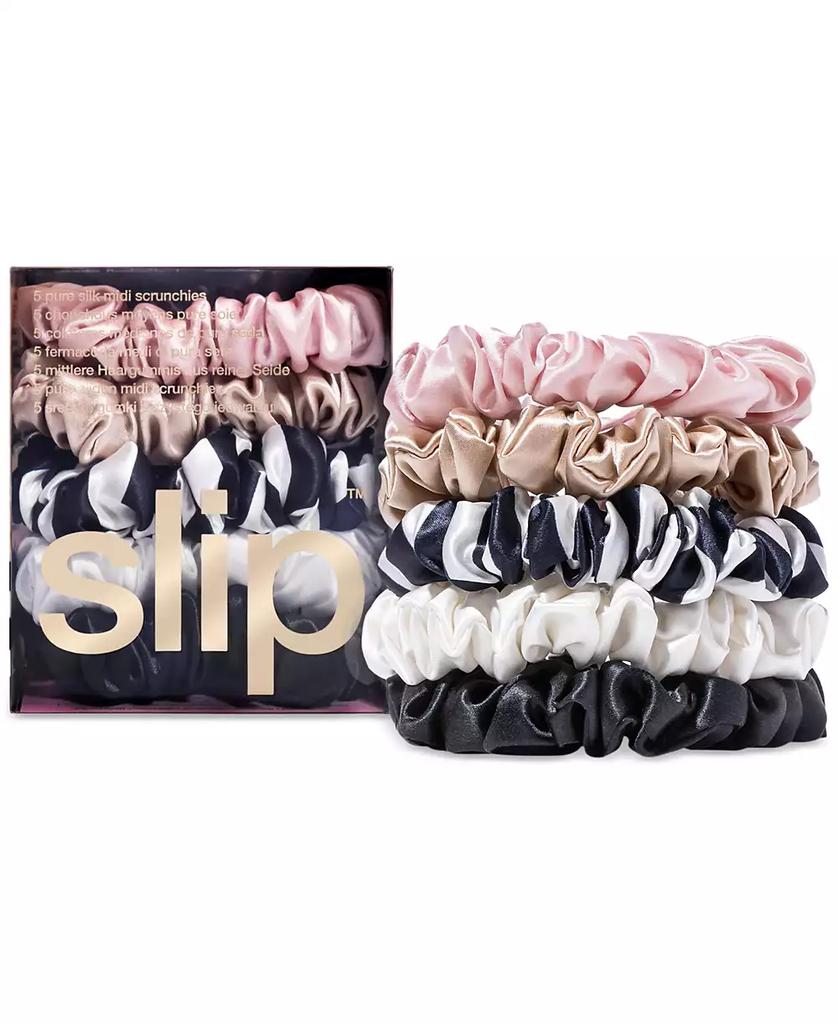 Slip 5-Pc. Pure Silk Midi Scrunchies Set