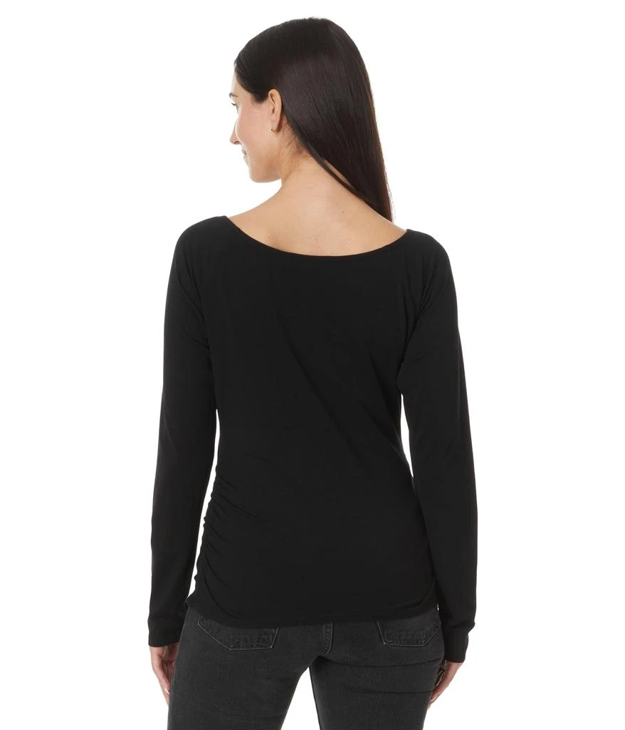 Mod-o-doc Long Sleeve Open Neck Fitted Tee 2