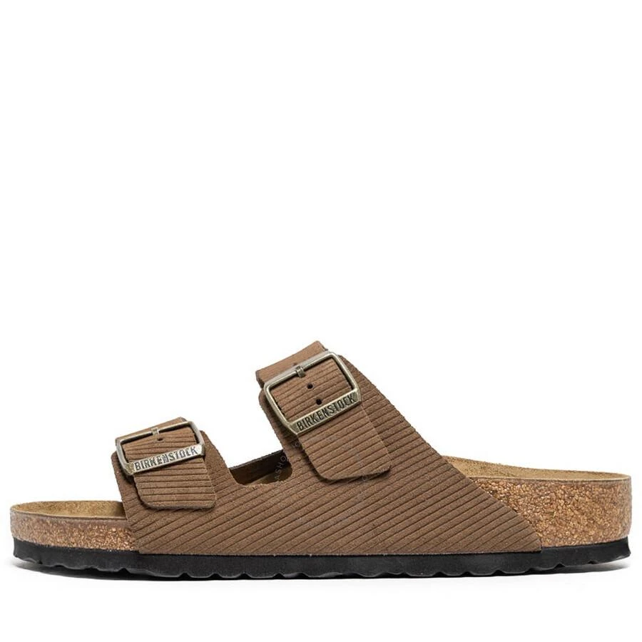 Birkenstock Men's Dark Tea Suede Leather Embossed Slides 2