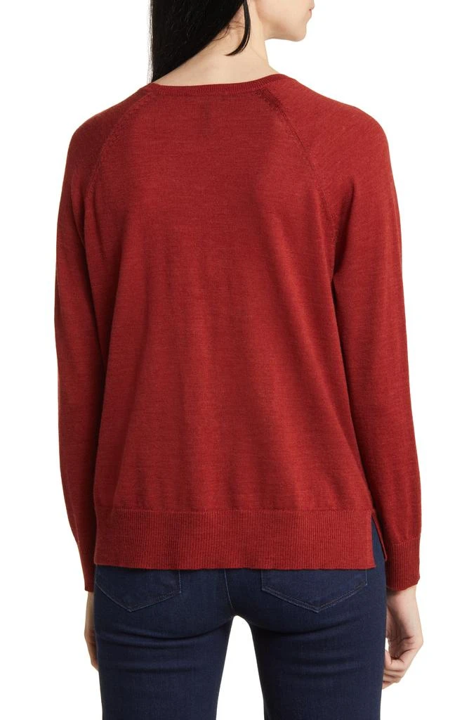 Eileen Fisher Raglan Sleeve Merino Wool Pullover 2