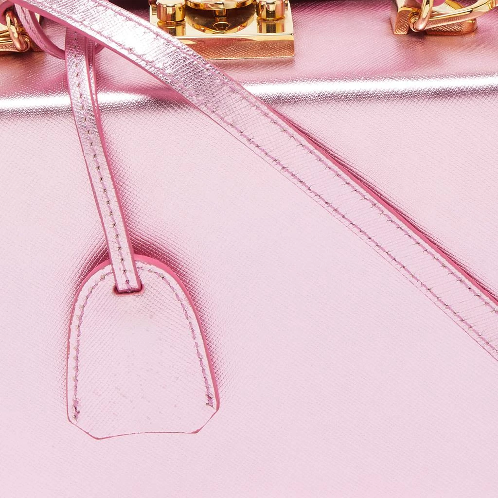Mark Cross Mark Cross Pink Glossy Leather Grace Box Bag  5