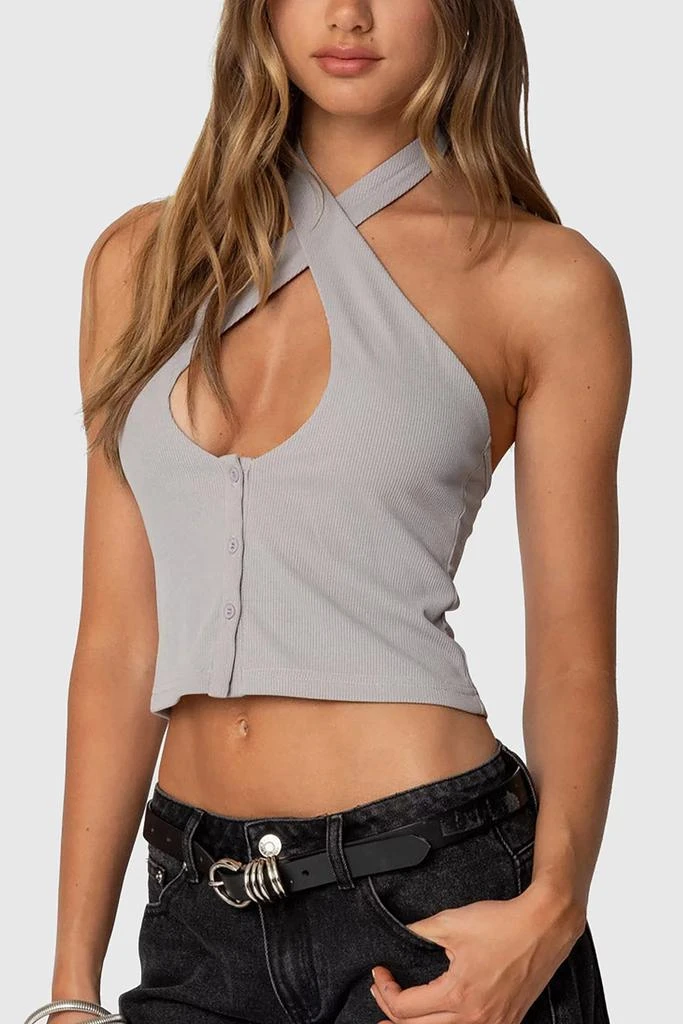Edikted Edikted Reissa Criss Cross Halter Top 3