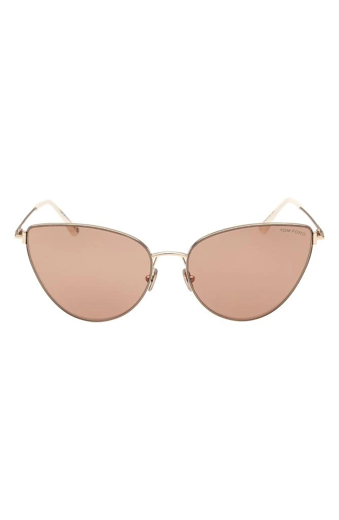 Tom Ford Anais 62mm Cat Eye Sunglasses Pale Gold Copper Tom Ford Anais Sunglasses Tom Ford FT1005 ANAIS-02 Mia Burton main image 4