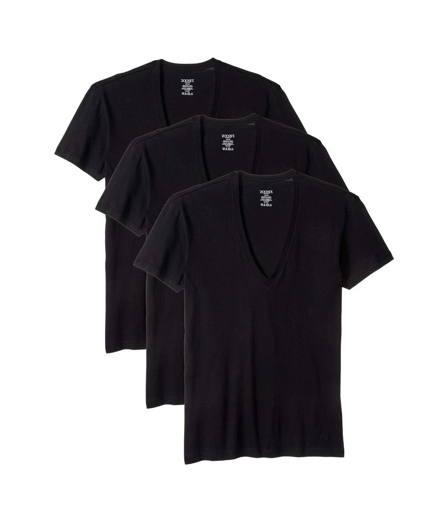 2(X)IST Essential 3-Pack Slim Fit Deep V-Neck T-Shirt 1