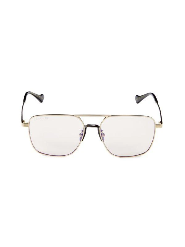 Gucci 57MM Square Aviator Sunglasses 1
