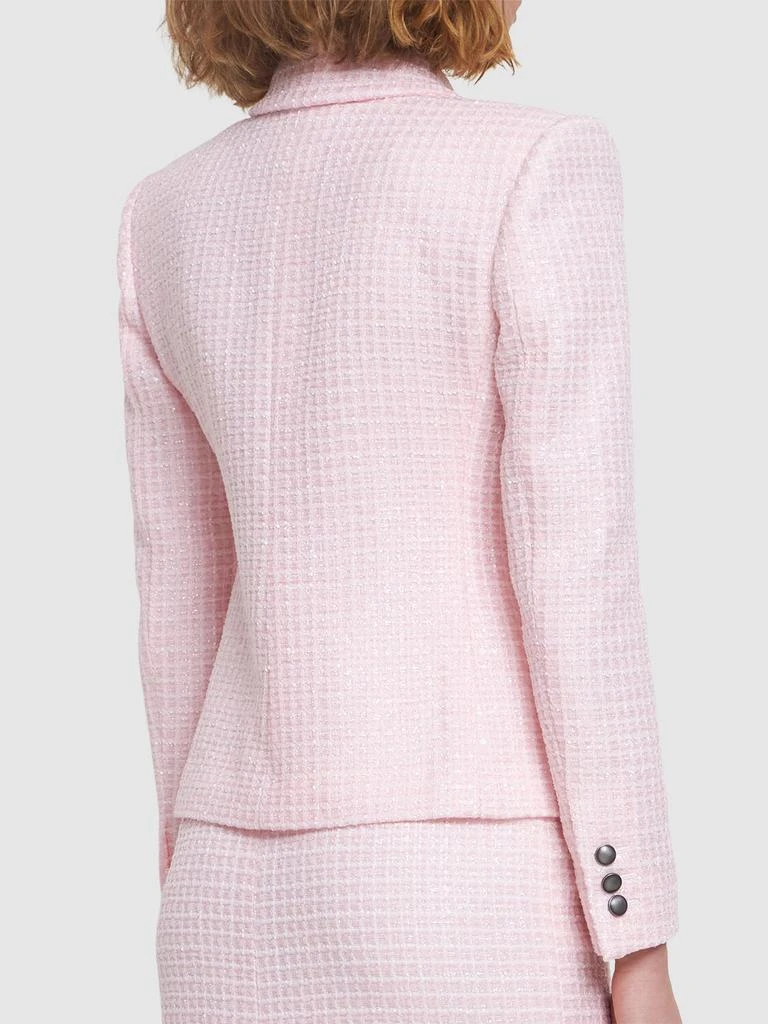 Alessandra Rich Sequined Tweed Single Breasted Jacket 2