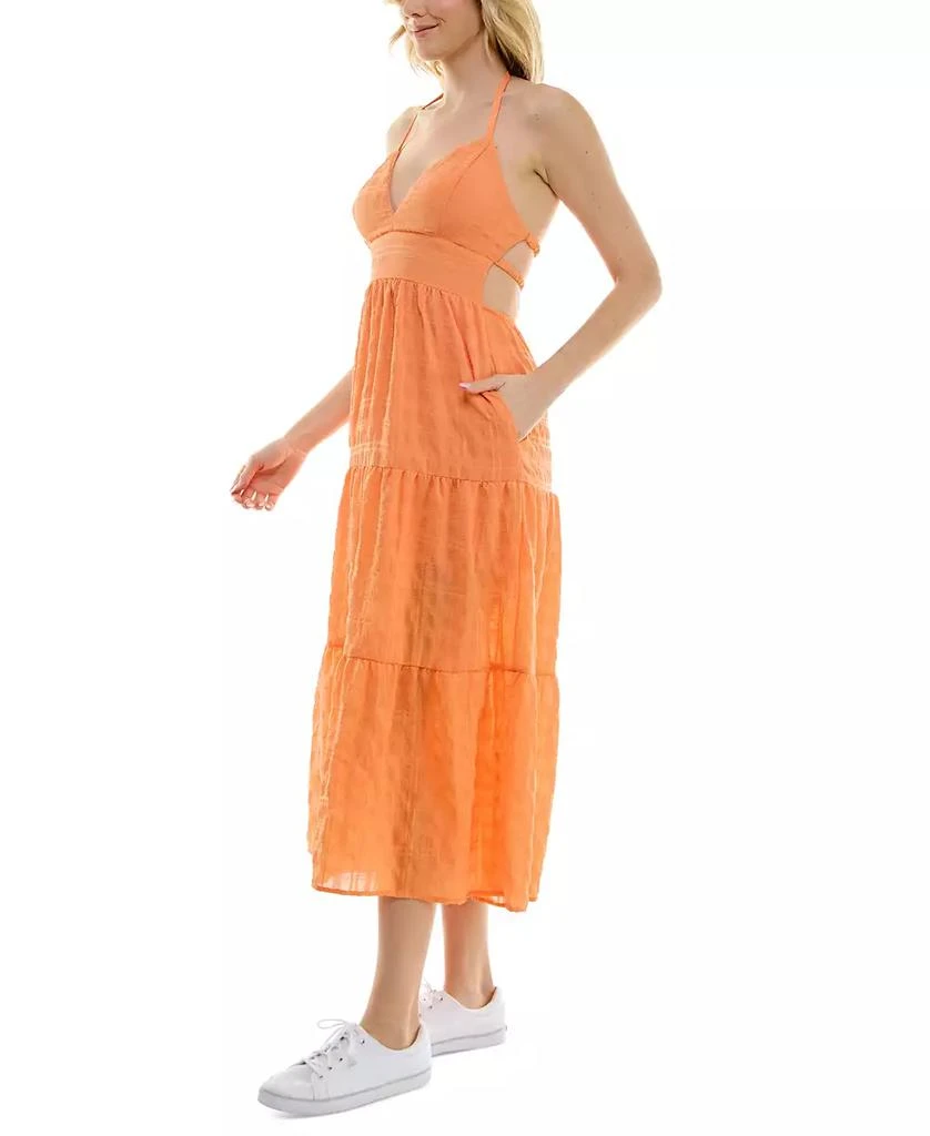 Speechless Juniors' Printed Sleeveless Halter Midi Dress 3