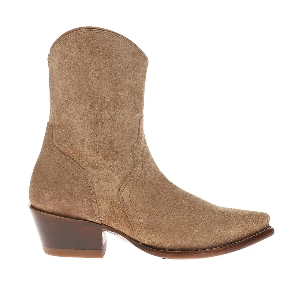 Tecovas The Dakota Snip Toe Zippered Suede Cowboy Booties 1