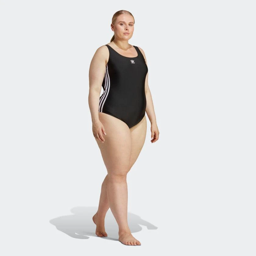 Adidas Women's  Adicolor 3-Stripes Swimsuit (Plus Size) 4