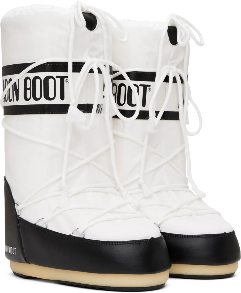 Moon Boot Black & White Icon Nylon Boots 4