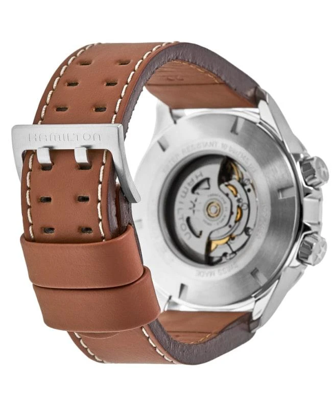 Hamilton Hamilton Khaki Aviation X-Wind Day Date Auto Blue Dial Leather Strap Men's Watch H77765541 4
