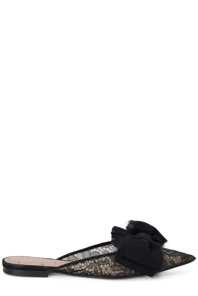 RED Valentino REDValentino Bow Embellished Laced Flat Shoes