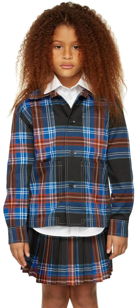 Charles Jeffrey Loverboy SSENSE Exclusive Kids Black Tartan Jacket 2