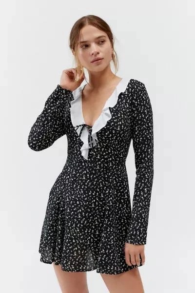 Motel Motel Darira Ruffle Long Sleeve Mini Dress 2