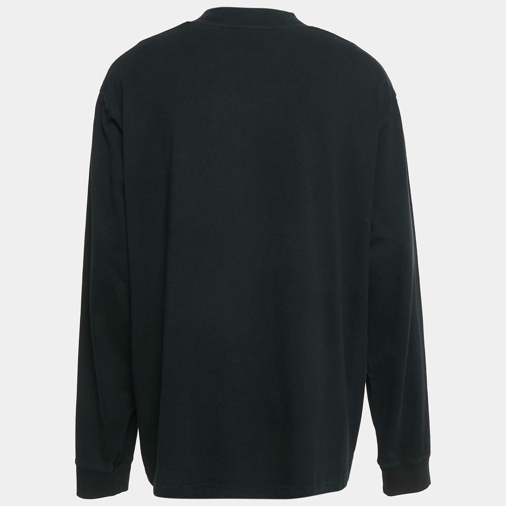 Kith Kith Black Logo Print Cotton Crew Neck Sweatshirt XXL