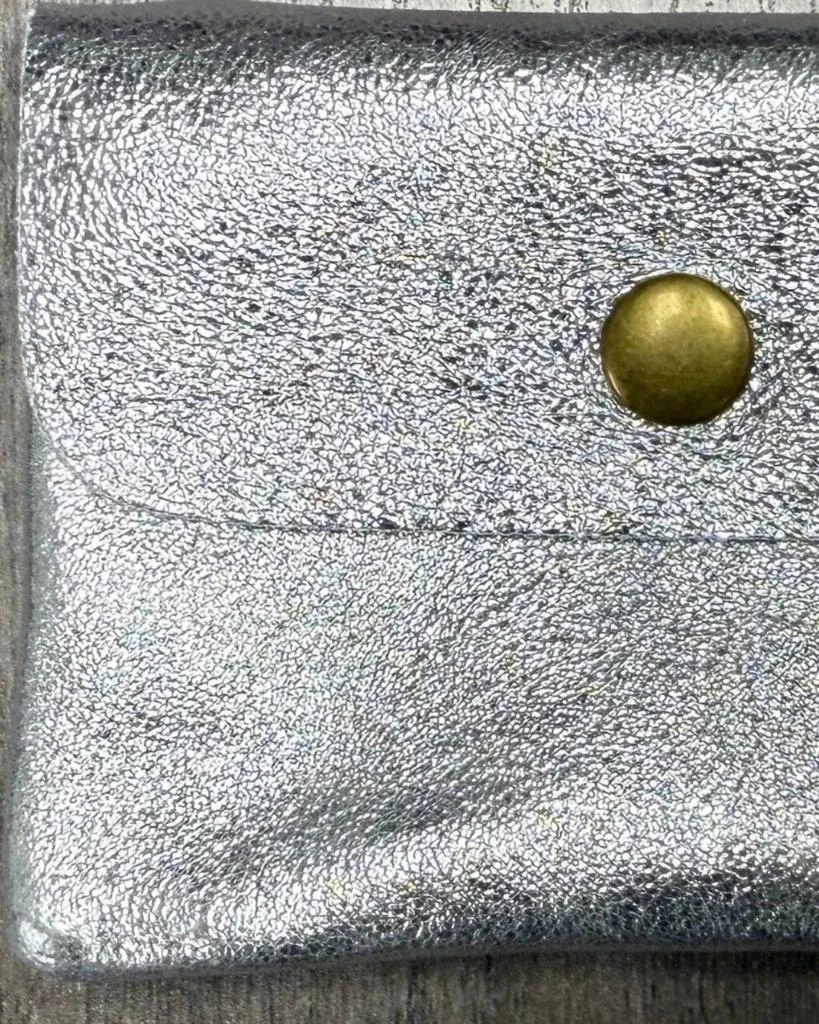 Two Amicis Women
s Metallic Coin Purse In Silver 2