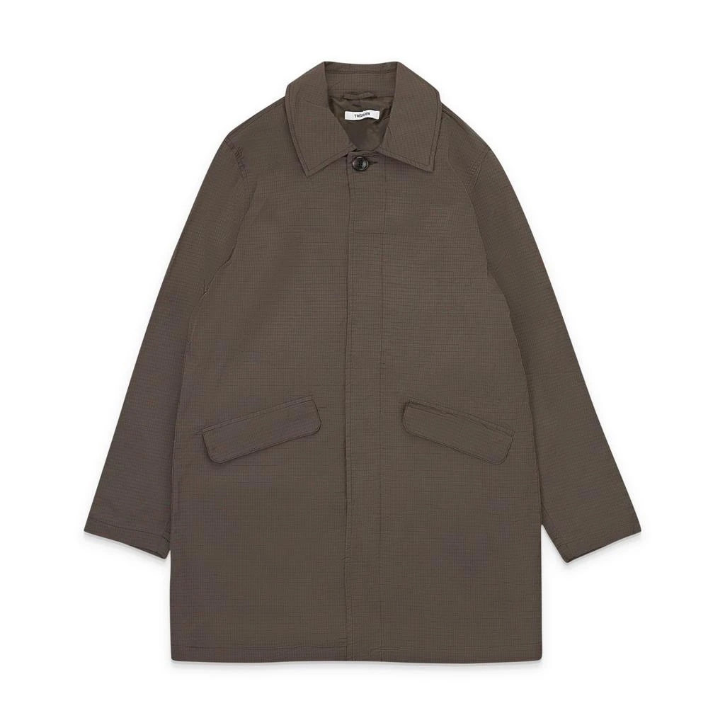 Tres Bien RIP STOP BOUCLE BROWN TRENCH COAT 3