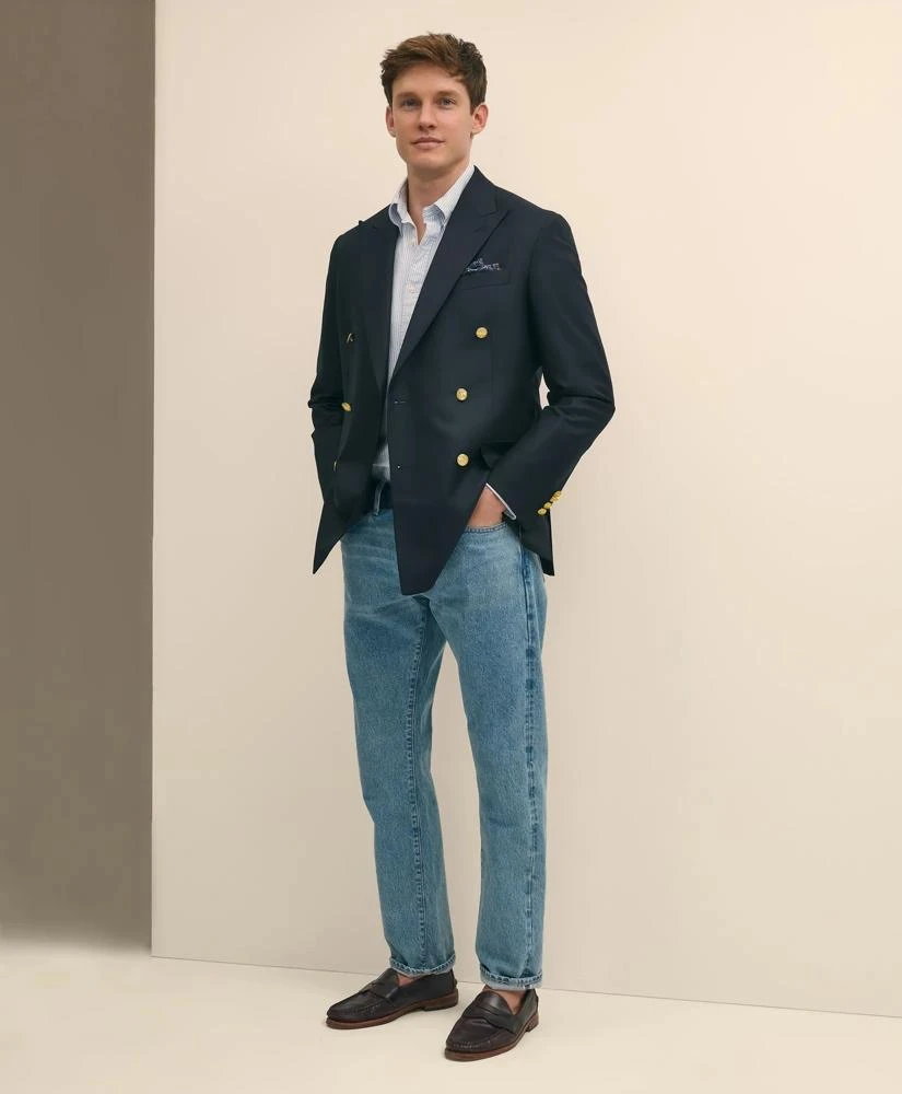 Brooks Brothers American-Made Classic Fit Double-Breasted 1818 Blazer 1