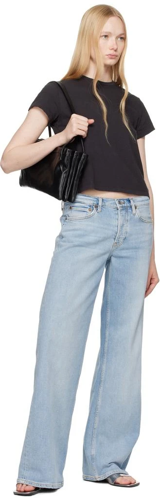 by FAR Black Hannah Creased Leather Bag 4