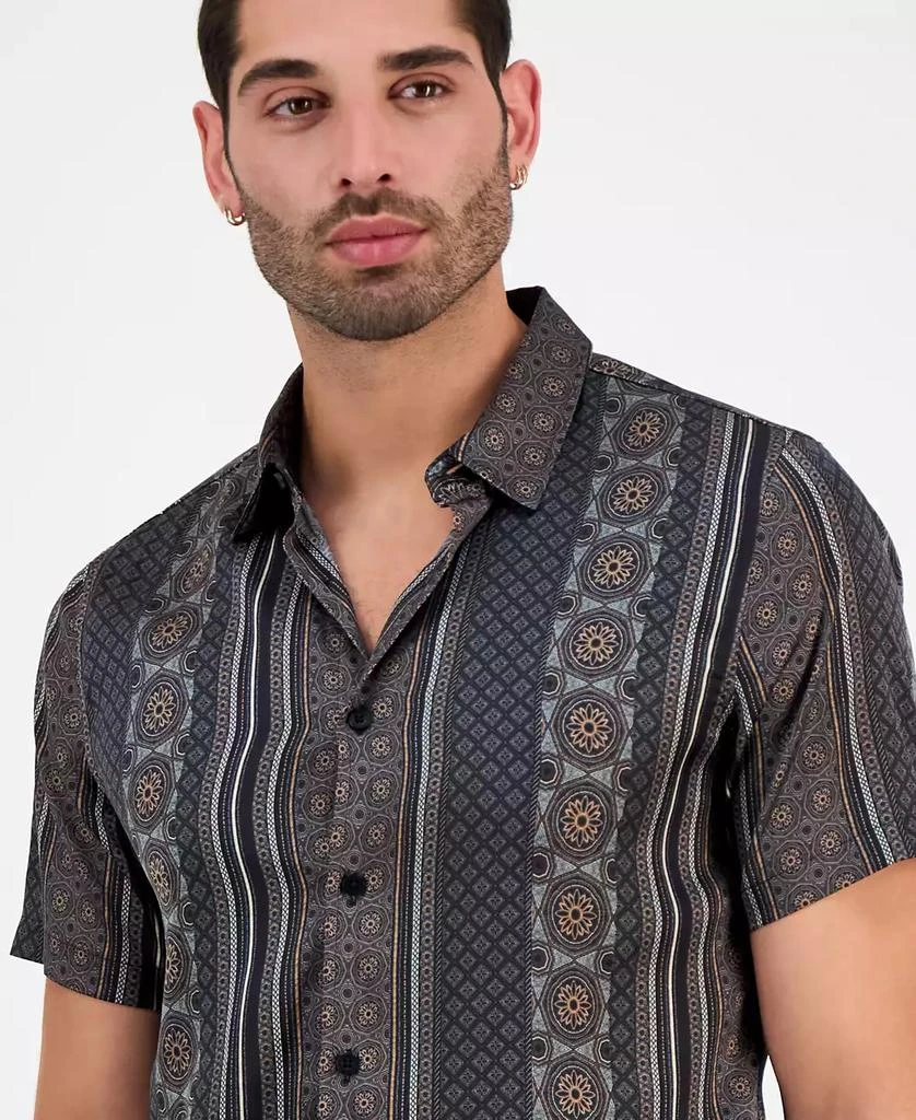GUESS Men's Mosaic Stripe Shirt 8