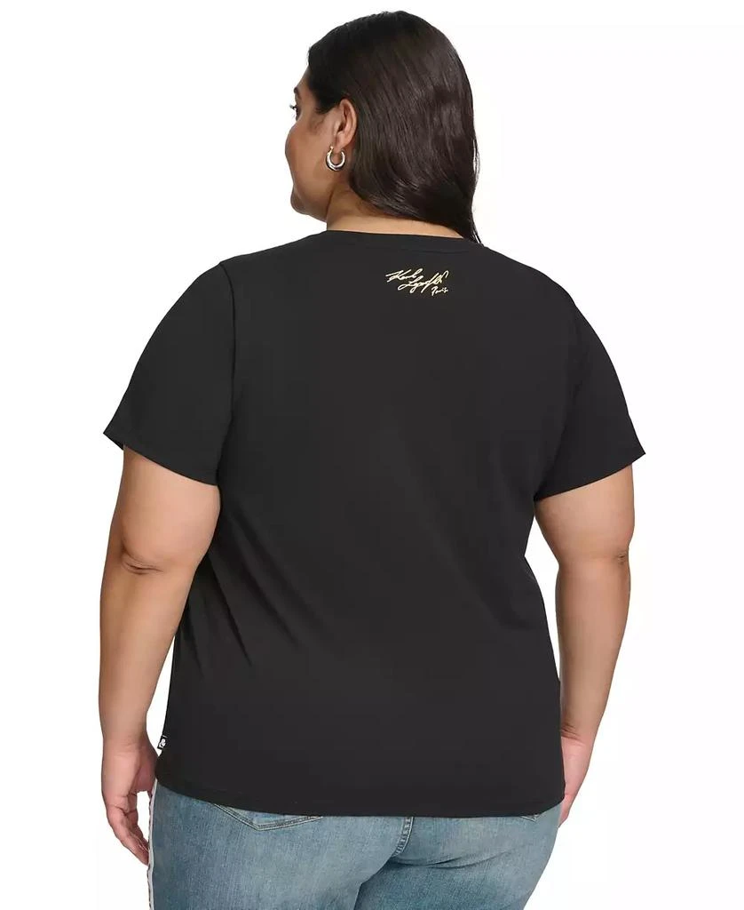Karl Lagerfeld Paris Plus Size Eiffel Tower Embellished T-Shirt, First@Macy’s 2