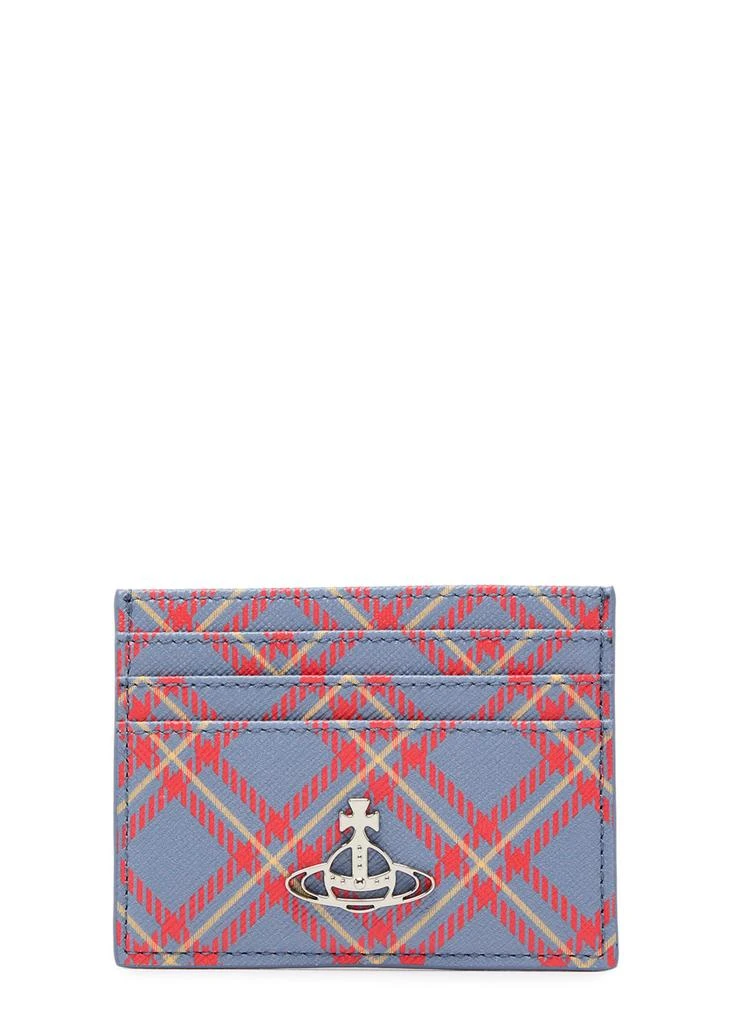 Vivienne Westwood Tartan-print leather card holder 1