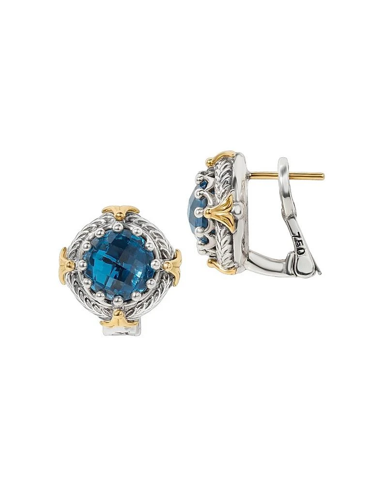 Konstantino Anthos Sterling Silver, 18K Yellow Gold & Blue Spinel Earrings 3