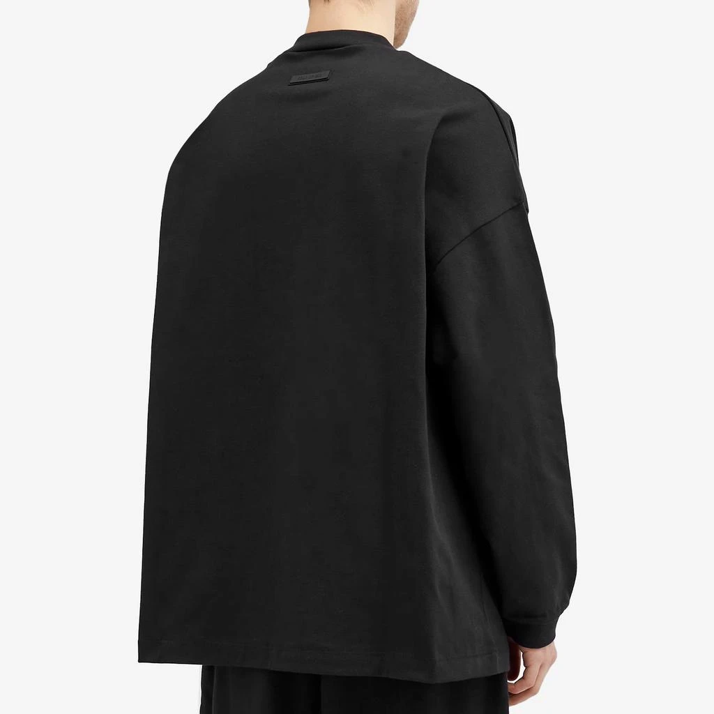 Essentials Fear of God ESSENTIALS Spring Long Sleeve Printed T-Shirt - Jet Black 3