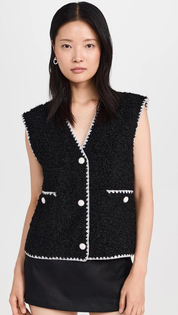 English Factory Faux Shearling Vest 1