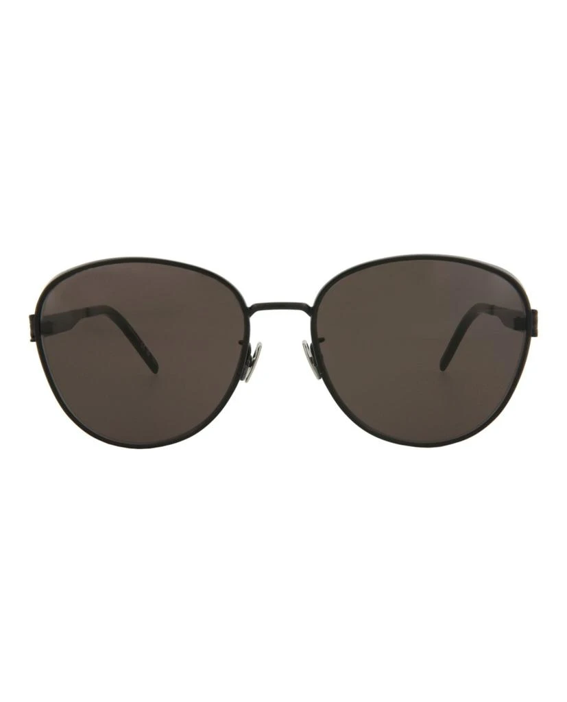Saint Laurent Round/Oval-Frame Metal Sunglasses 1