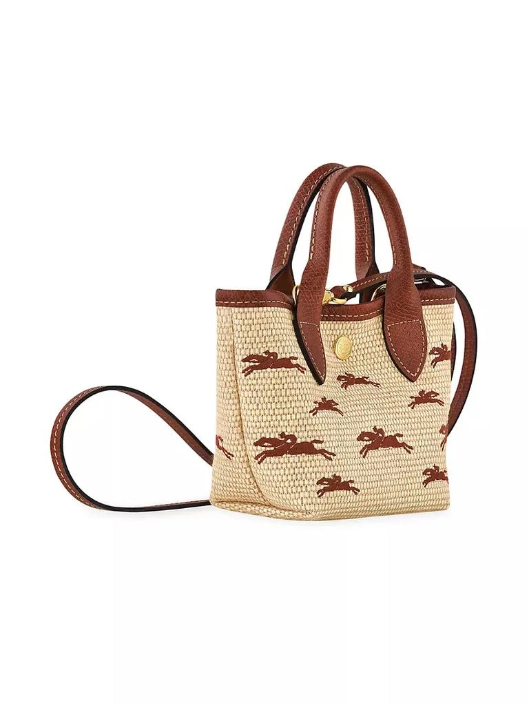 Longchamp Le Panier Pliage Raffia Crossbody Bag 2