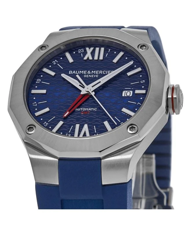 Baume & Mercier Baume & Mercier Riviera Automatic GMT Blue Dial Rubber Strap Men's Watch 10659 2