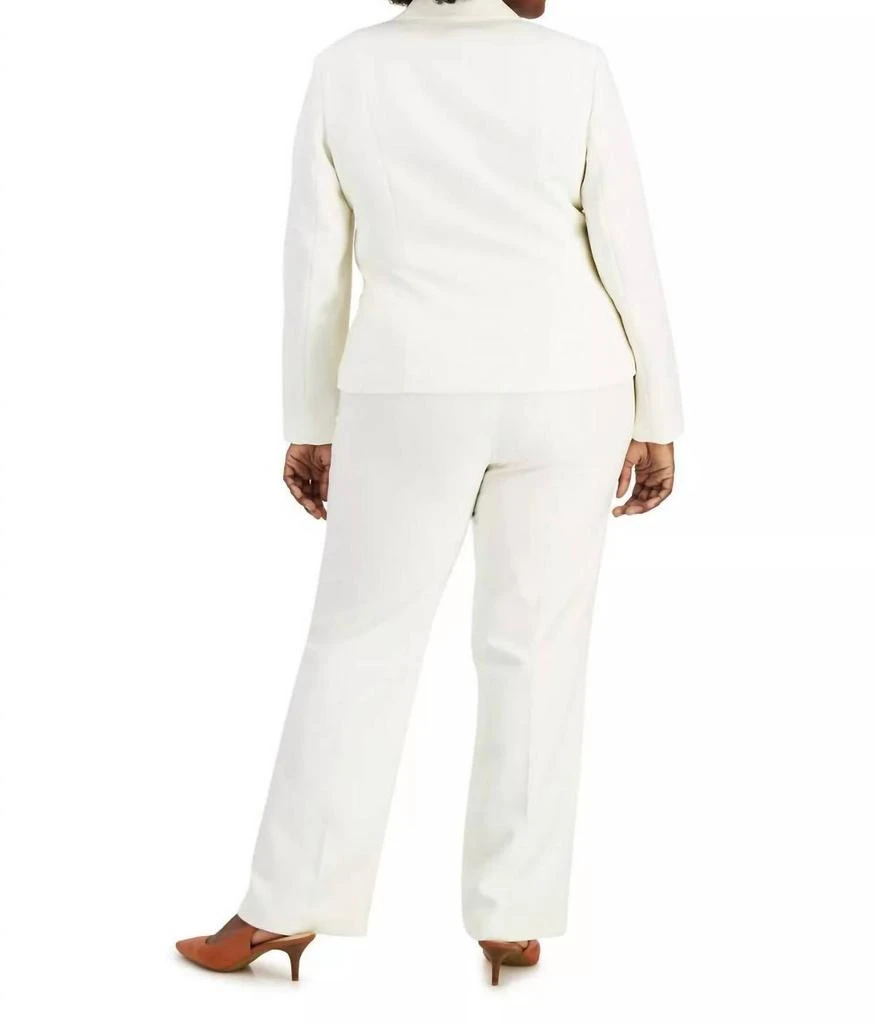 Le Suit Le Suit - 2 Button Jacket With Straight Crepe Pant Set - Plus 3