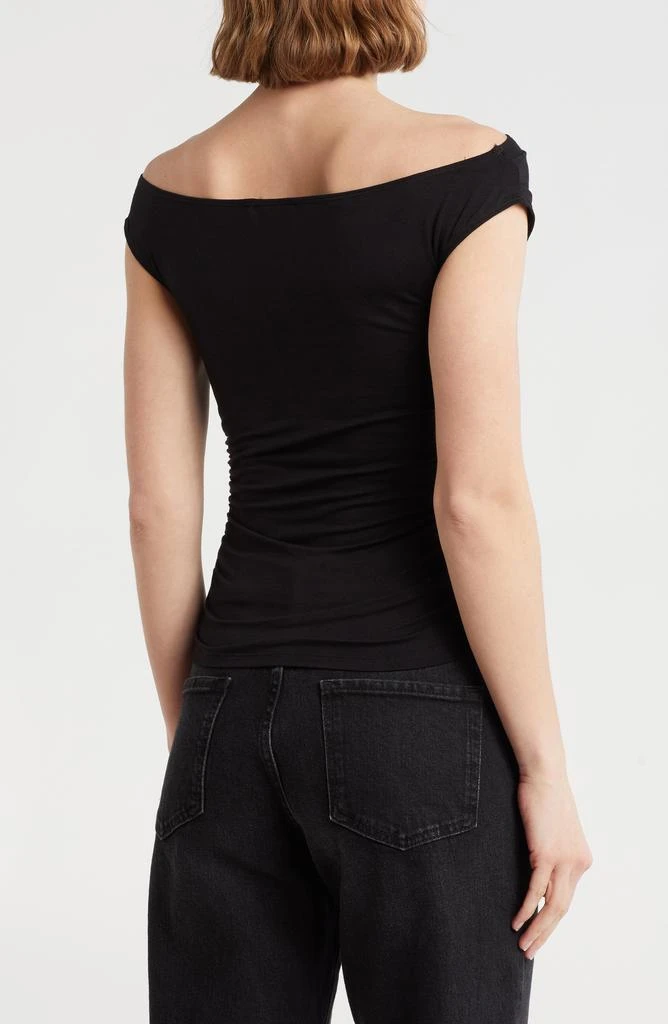 Elodie Off the Shoulder Cap Sleeve Ruched Top 2