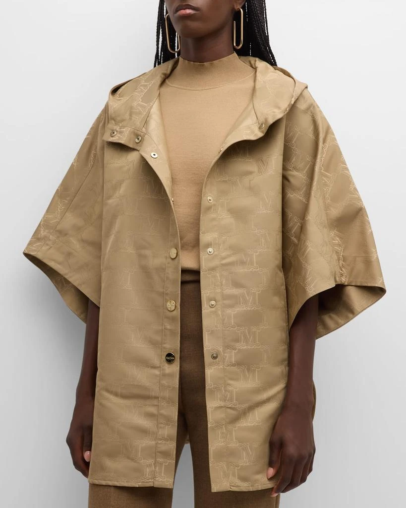 Max Mara Monogram Hooded Cape 4