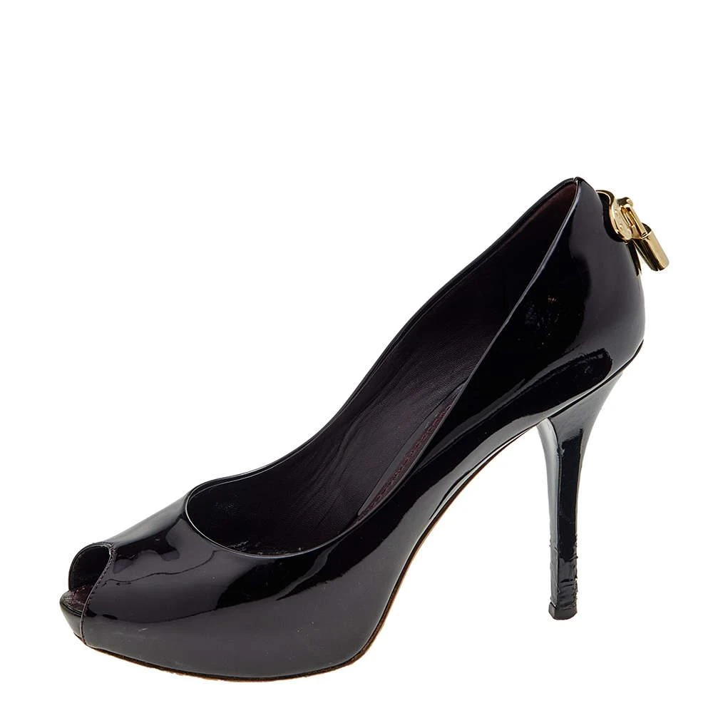 Louis Vuitton Louis Vuitton Burgundy Patent Leather Oh Really! Platform Peep Toe Pumps Size 35.5 2