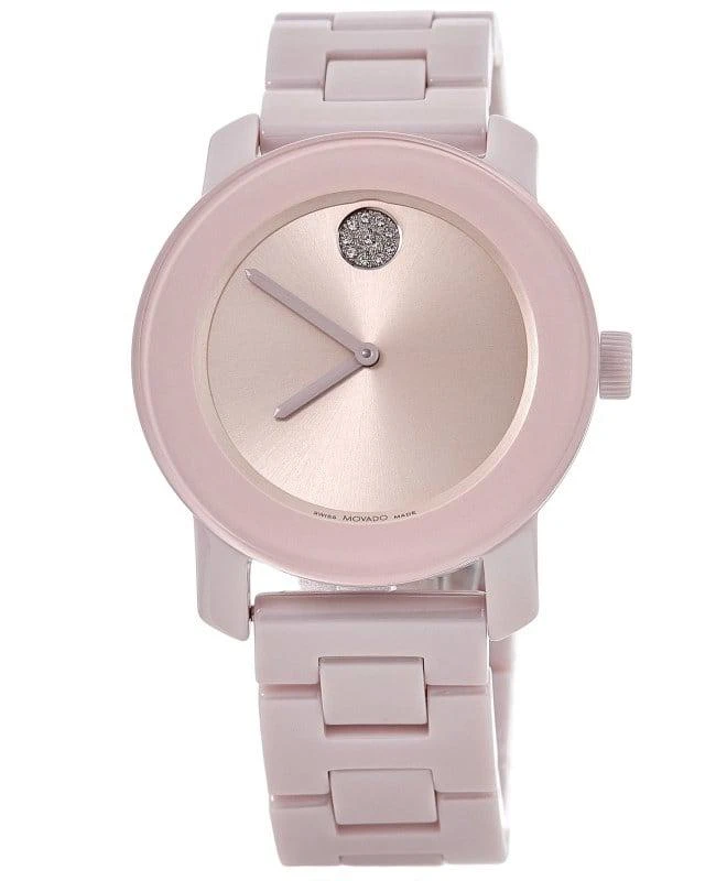 Movado Movado Bold Pink Blush Dial Ceramic Bracelet  Women's Watch 3600804 1