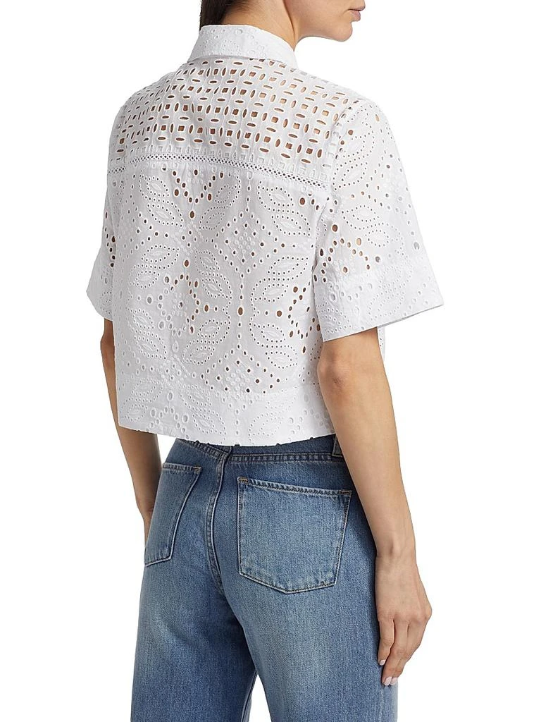 VERONICA BEARD Spruce Eyelet Cotton Top 5