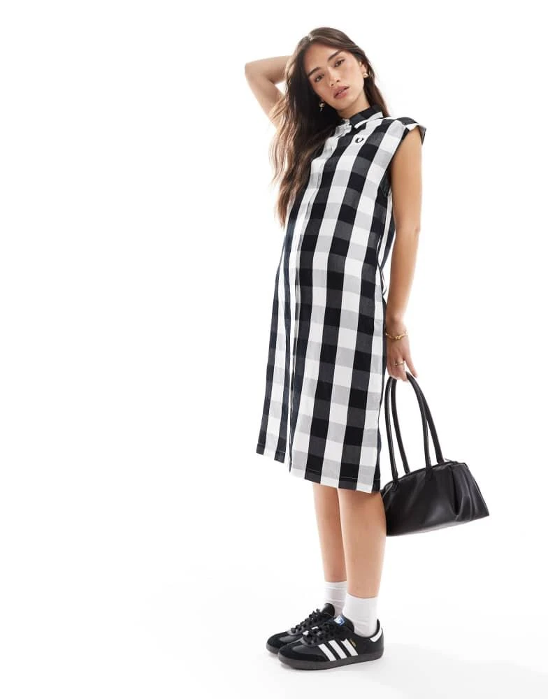 fred perry tartan shirt dress fredperry: Fred Perry Reissues. A classic, perfected again. The women's  Button Down Tartan Shirt Dress