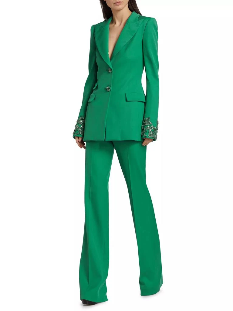 Pamella Roland Cashmere Creased-Front Dress Trousers 2