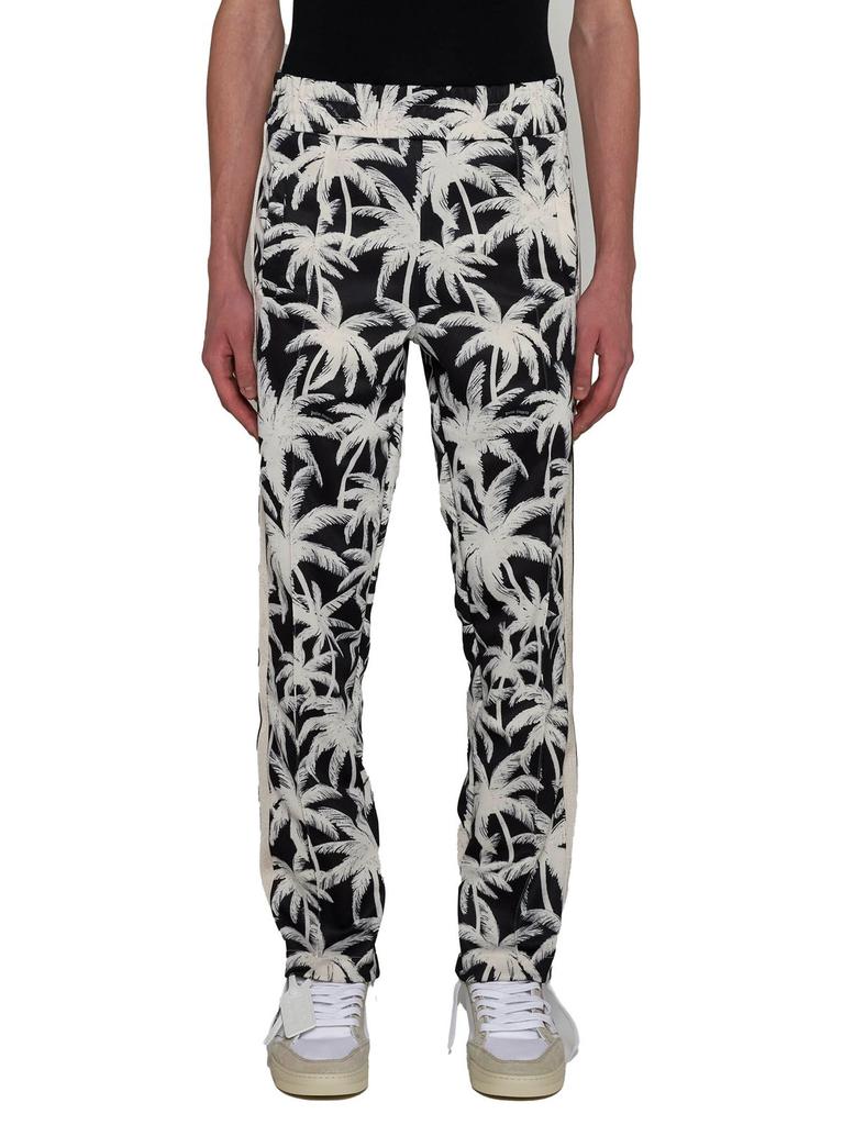 Palm Angels Palm Angels Palm-Printed Elasticated Waist Track Pants