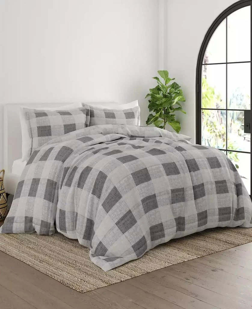 IENJOY HOME Ultra Soft Gingham 3-Pc. Comforter Set 9