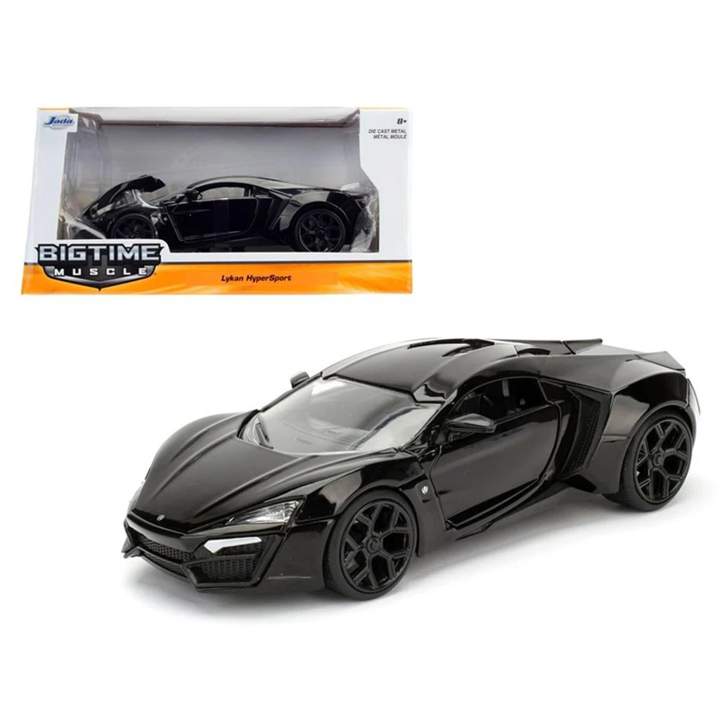 Jada Toys Jada  1 by 24 Scale Diecast Lykan Hypersport Glossy Black Model Cars 1