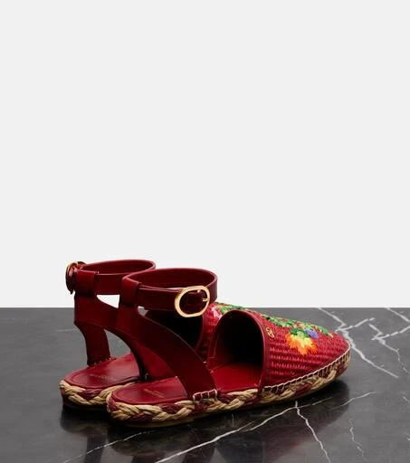 Valentino Bribri raffia and leather espadrilles 2