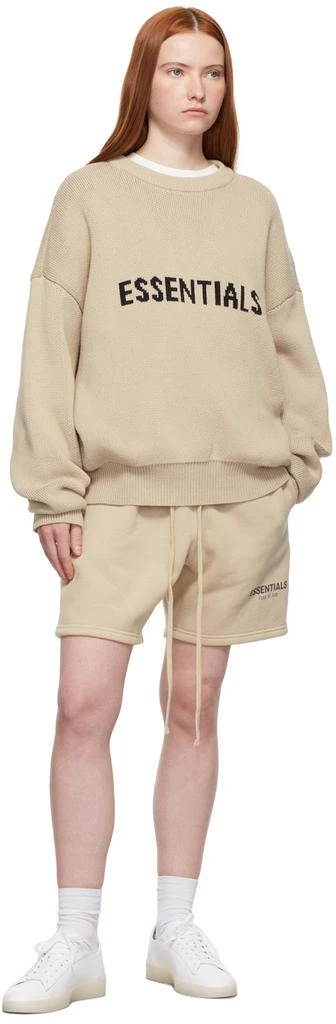 Essentials SSENSE Exclusive Beige Fleece Sweat Shorts 4