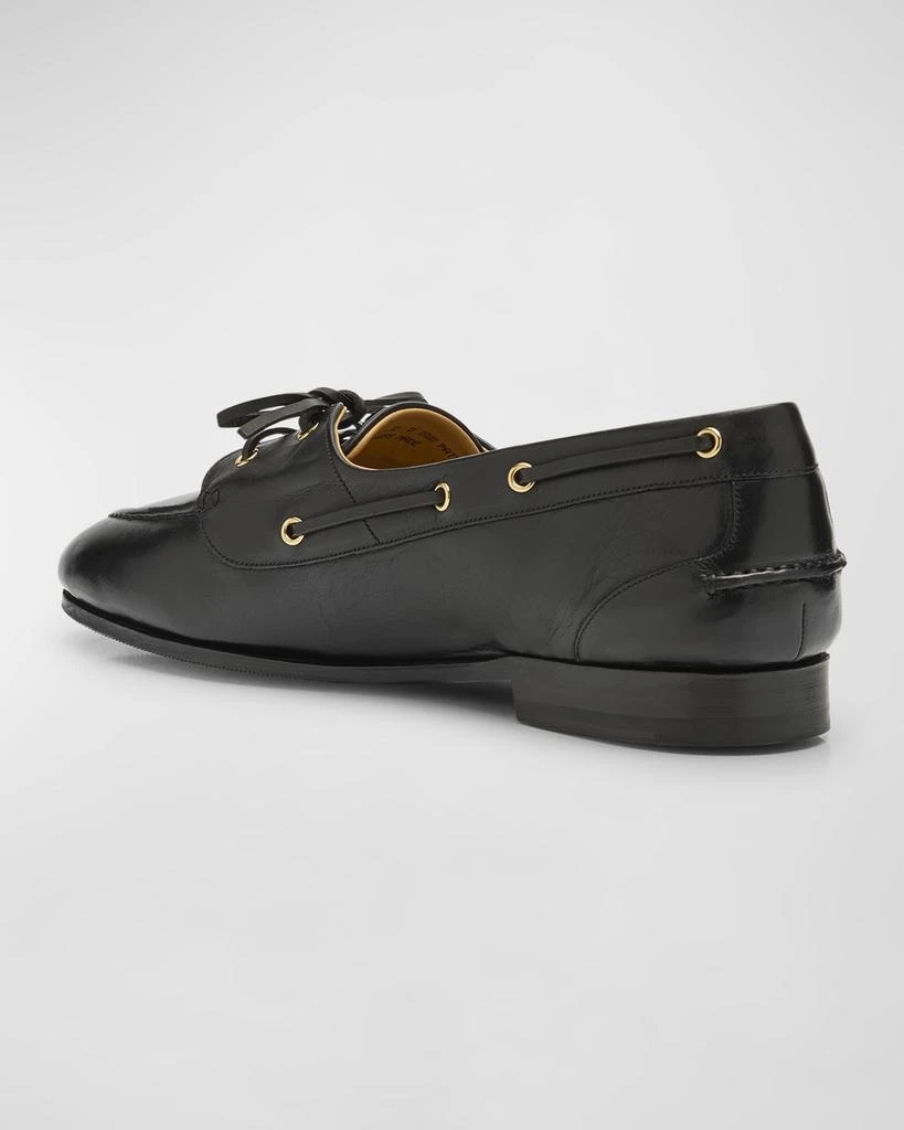 Bally Men's Pathy Leather Boat Shoes 4