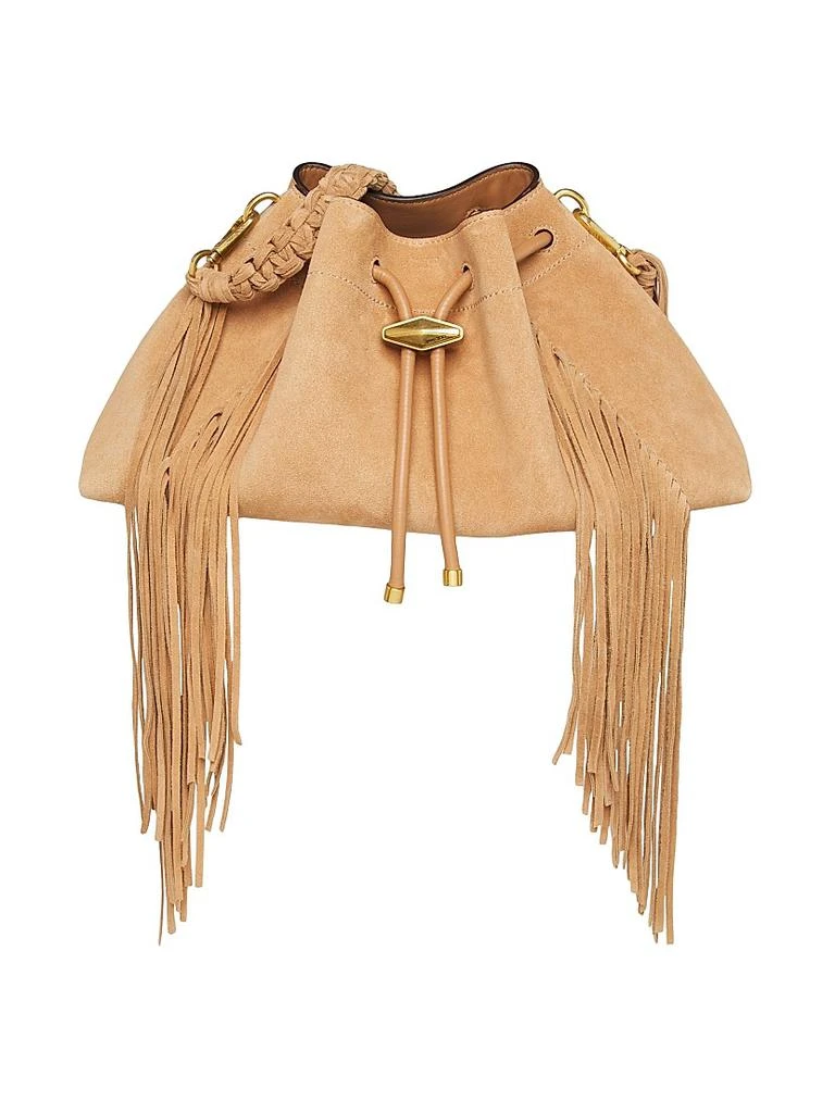 Jimmy Choo Bon Bon Fringe-Trim Suede Shoulder Bag 1