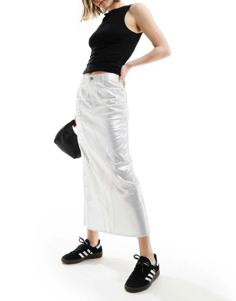 Scalpers Scalpers casual silver skirt in off white 4